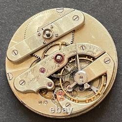 Vintage Chs F. Tissot & Sons Pocket Watch Movement KW Parts High Grade Swiss