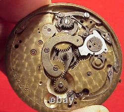 Vintage Duhme Bros & Co Split Second Chronograph 41mm Good Balance Pocket Watch