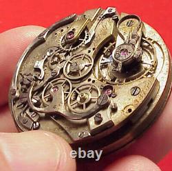 Vintage Duhme Bros & Co Split Second Chronograph 41mm Good Balance Pocket Watch