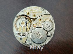 Vintage Elgin Grade 263 17j Hunting Pocket Watch Movement Running Good