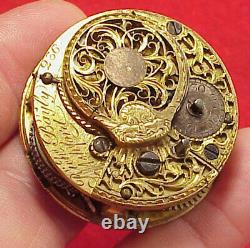 Vintage English Verge Fusee Pocket Watch Movement Richard Bagly Ashford 236