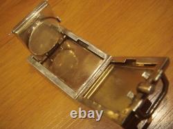 Vintage Eszeha Purse Pocket Watch Silver Slide Movement
