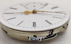 Vintage Favre Brandt Locle High Grade Pocket watch movement Running 42.9mm