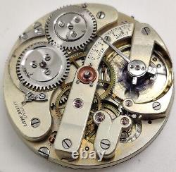 Vintage Favre Brandt Locle High Grade Pocket watch movement Running 42.9mm