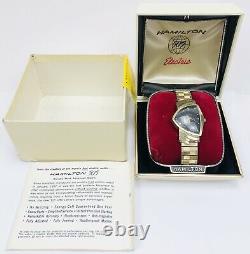 Vintage Hamilton Electric Ventura 14K Gold Wrist Watch 505 Movement WithBox/Papers