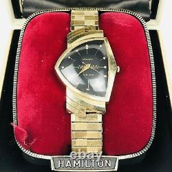 Vintage Hamilton Electric Ventura 14K Gold Wrist Watch 505 Movement WithBox/Papers