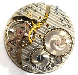 Vintage Hamilton RR Grade 992B 16s 21J OF Pocket Watch Movement lot. Qe