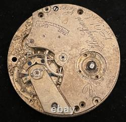 Vintage Henry Burns New York Pocket Watch Movement KW High Grade 43.4mm Swiss