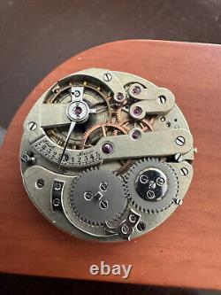 Vintage High Grade 34.4mm Swiss Edward Perregaux Wolf's Pocket Watch Movement