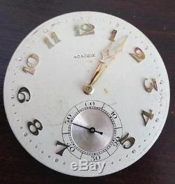 Vintage High Grade Agassiz Pocket Watch Movement 38.7mm