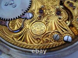 Vintage IWC International Watch Co. Pocket watch movement -SILVER CASE