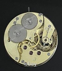 Vintage IWC open face pocket watch movement Stauffer, S&Co