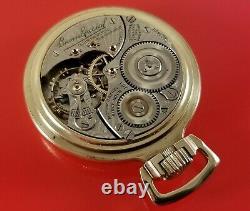Vintage Illinois Pocket Watch Bunn Special 161 60 Hour On Dial & Movement 21 J