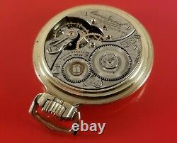 Vintage Illinois Pocket Watch Bunn Special 161 60 Hour On Dial & Movement 21 J