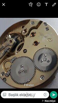 Vintage JWC IWC Pocket Watch Movement for project! Totally in good working