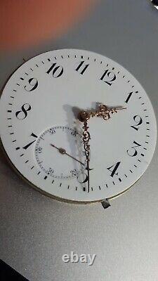 Vintage JWC IWC Pocket Watch Movement for project! Totally in good working