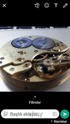 Vintage JWC IWC Pocket Watch Movement for project! Totally in good working