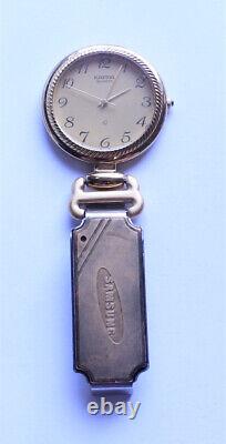 Vintage Kappa Gold Plate Pocket Watch with Samsung Clip & Movement WORKS