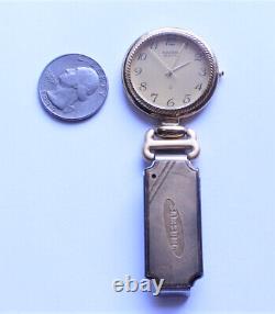 Vintage Kappa Gold Plate Pocket Watch with Samsung Clip & Movement WORKS