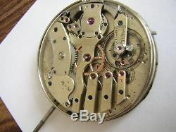 Vintage Le Coultre Quartier Repeater Pocket Watch Movement Dial Hands