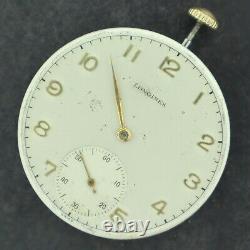 Vintage Longines 17 Jewel Manual Wind Pocket Watch Movement 17L Running