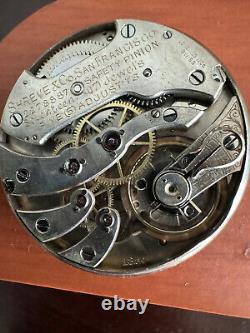 Vintage Longines Pocket Watch Movement Cal. 18.89 Shreve & Co. Keeping Time