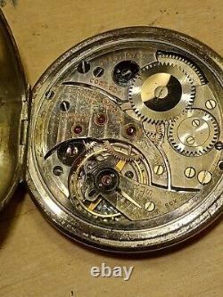 Vintage Military Cortebert 624 Movement Black dial Pocket Watch