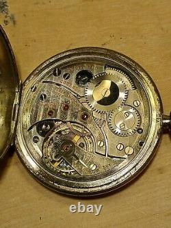 Vintage Military Cortebert 624 Movement Black dial Pocket Watch