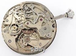 Vintage Moeris Cal. 5 Up Down Dials Chronograph Pocket Watch Movement