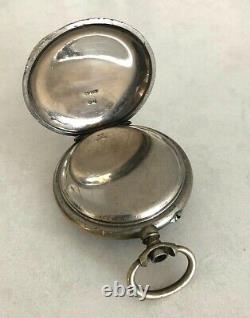 Vintage Pocket Watch Case with Partial Movement Swiss. 80 Silver