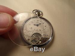 Vintage Pocket Watch Swiss Facon Basis Open Escapement Movement Runs Rare
