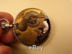 Vintage Pocket Watch Swiss Facon Basis Open Escapement Movement Runs Rare