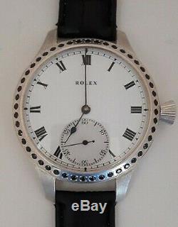 Vintage ROLEX pocket watch movement SILVER CASE