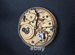 Vintage Repeater Key Wind Pocket Watch movement and silver dial