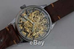 Vintage Rolex Lever MEN'S SKELETON POCKET WATCH MOVEMENT