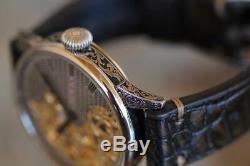 Vintage Rolex Lever chronometer marriage SKELETON POCKET WATCH MOVEMENT