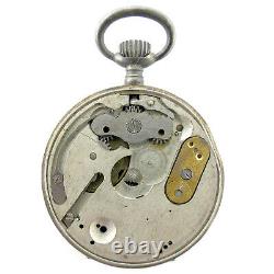 Vintage Silver Plated Metal Movement And Pocket Watch For Parts Or Repairs