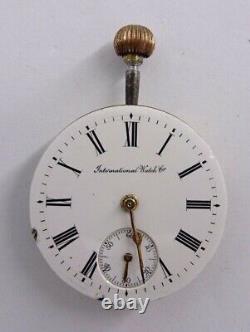 Vintage Small IWC Taschenuhr werk pocket watch movement 29mm working (Z677)