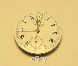 Vintage Swiss Chronograph 30m Register High Grade Movement 43MM Pocket Watch