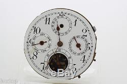 Vintage Swiss Made Pocket Watch Movement Moon Phase Full Calendar (1758)