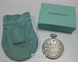 Vintage Tiffany & Co Platinum Pocket Watch 15 Jewels Movado Movement