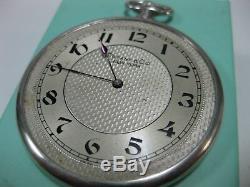 Vintage Tiffany & Co Platinum Pocket Watch 15 Jewels Movado Movement