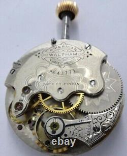 Vintage Waltham Taschenuhr werk pocket watch movement 30mm working (Z682)