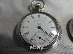Vintage Waterbury Watch Co. Open Face Series J Pocketwatch Duplex Movement, Clean
