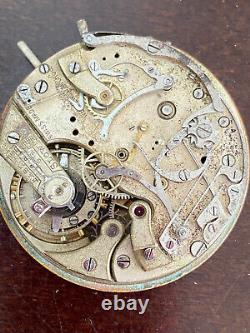 Vintage West End Longines Chronograph Pocket Watch Movement For Parts, Ticks