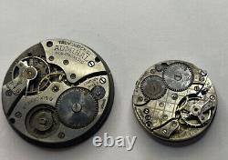 Vintage assorted pocket watch movements parts cases assorted grab bag lot