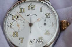 Vintage chronograph pocket watch movement Minerva