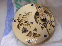 Vintage fuse detent eschapment chronometer pocket watch movement 1850 W Hoff &