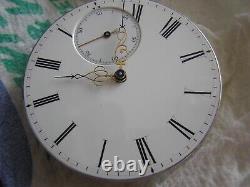 Vintage fuse detent eschapment chronometer pocket watch movement 1850 W Hoff &