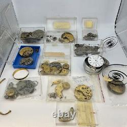 Vintage pocket watch-movement lot for parts or repair watch project